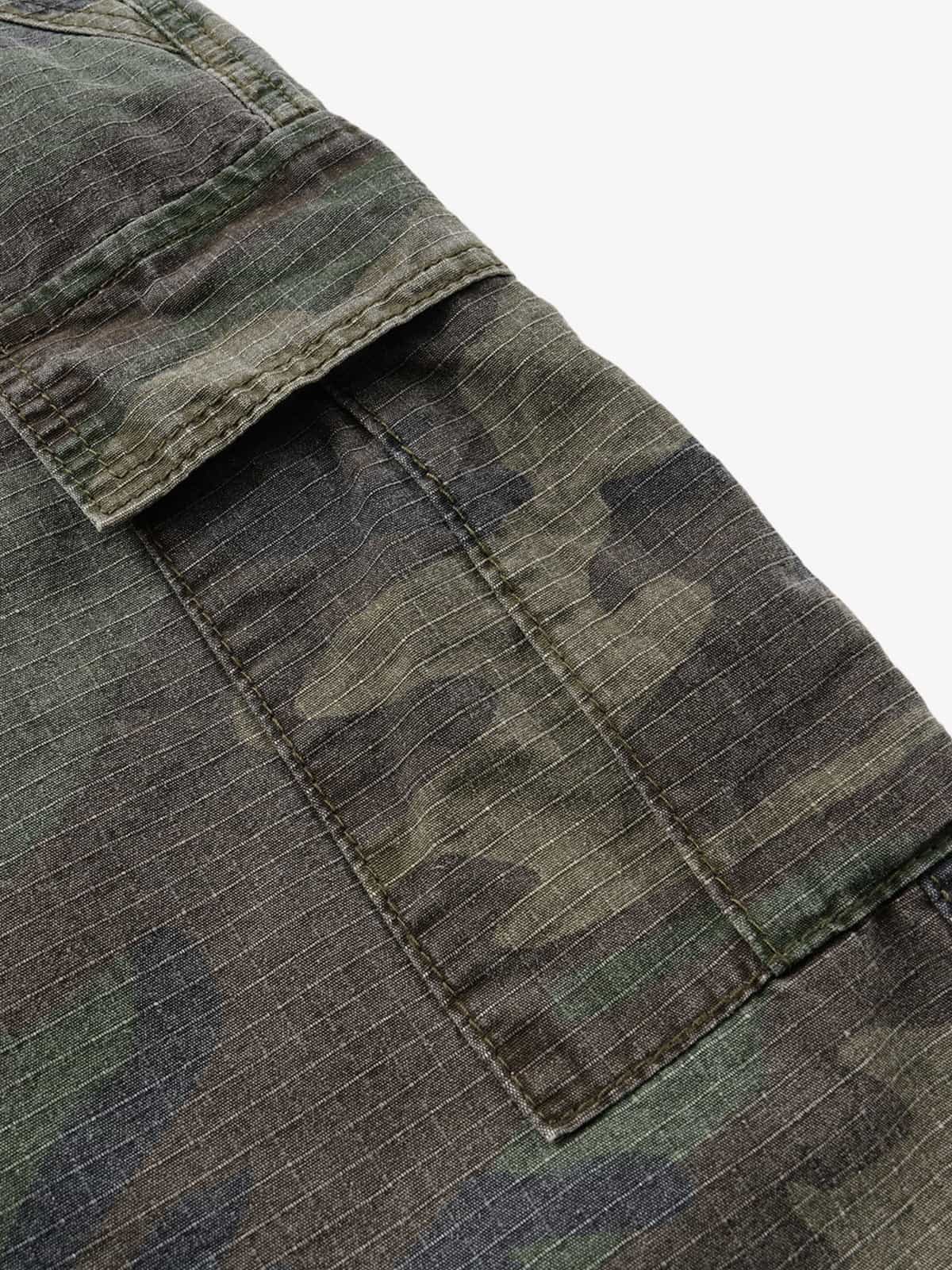 Camo 3/4 Length Cargo Pocket Shorts