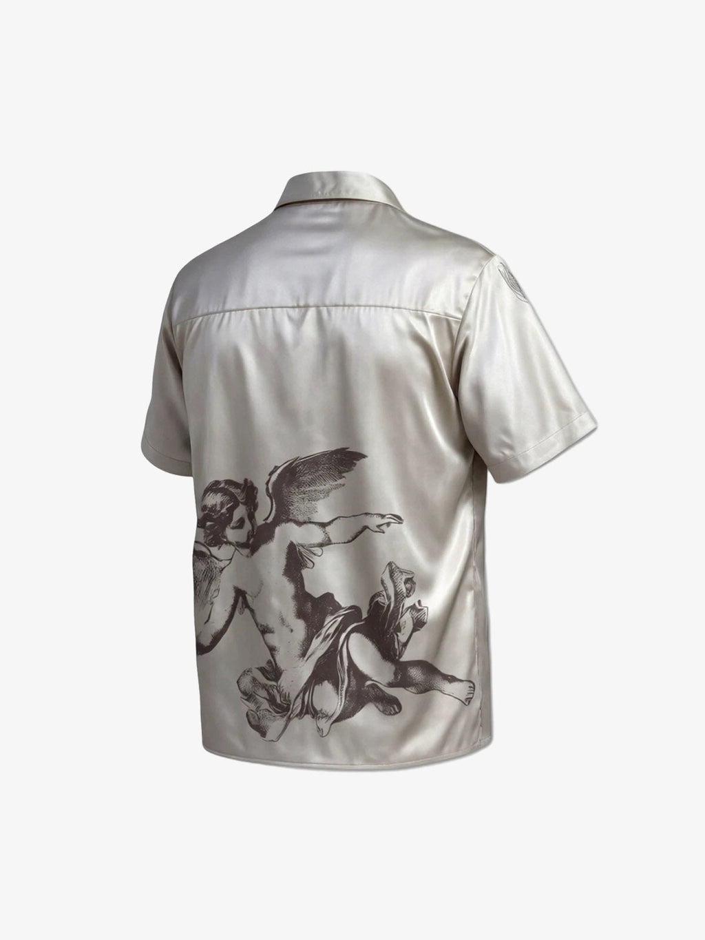 Cupid Angel Sketch Camp Collar Boxy Shirt