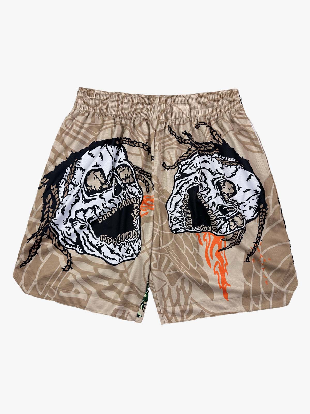 Skull Graphic Athletic Shorts