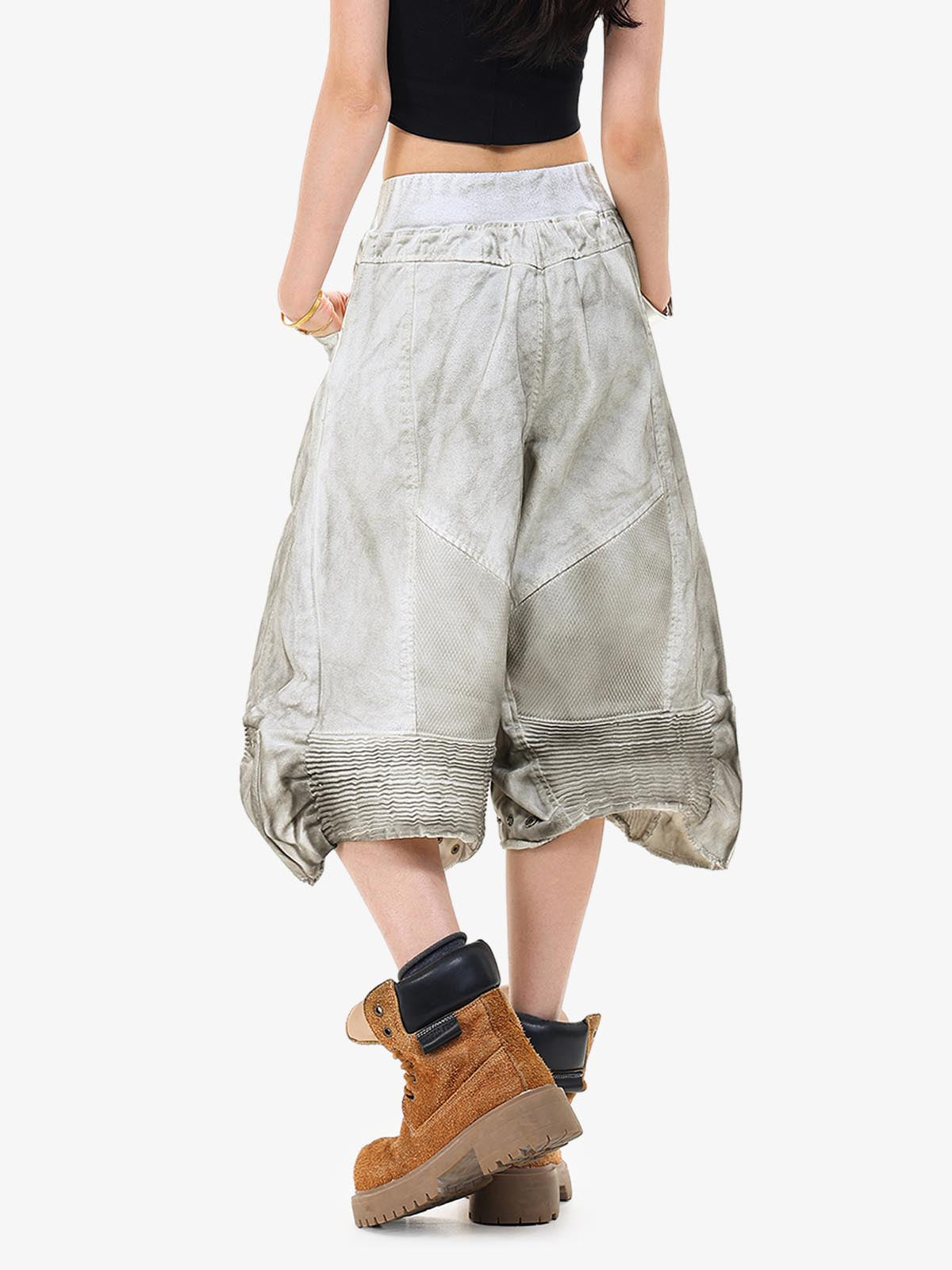 Dirty Wash Denim Shorts