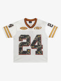 Camo Digital Print Mesh V-Neck Jersey