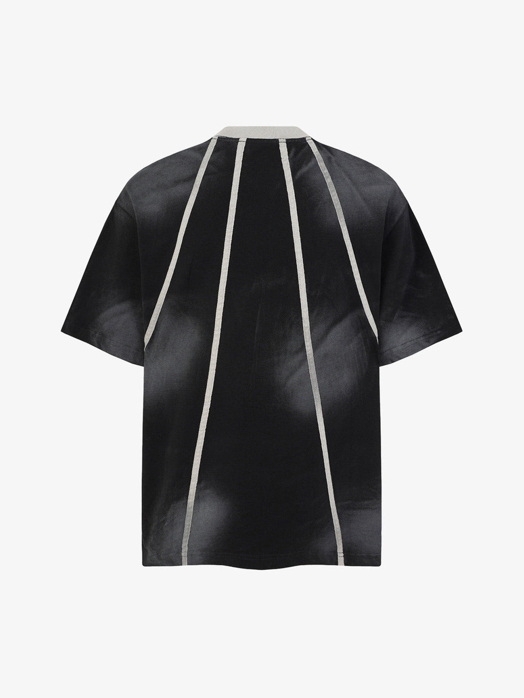 Black Raglan Sleeve T-Shirt with Herringbone Tape Detail