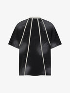 Black Raglan Sleeve T-Shirt with Herringbone Tape Detail