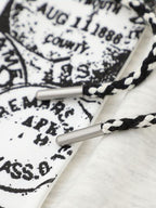 Stamp Print Patch Pocket Knit Shorts
