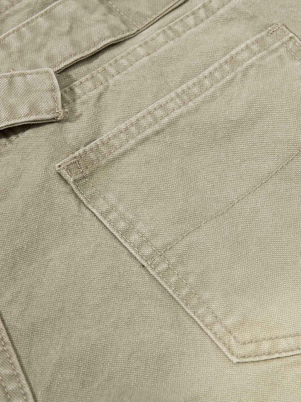 Distressed Washed Multi-Button Jeans