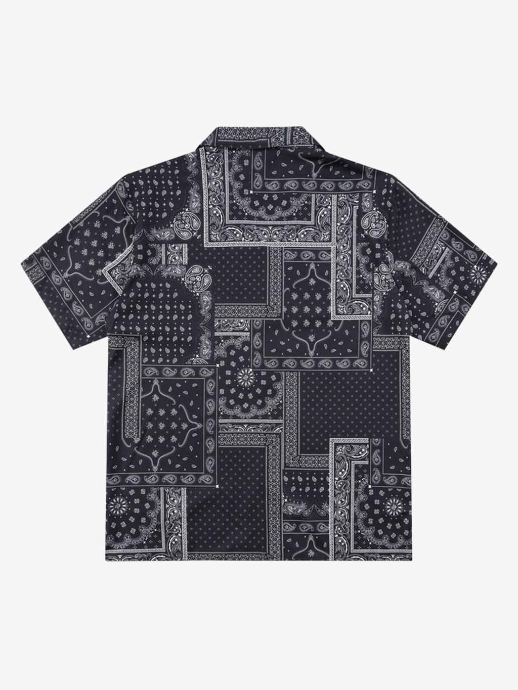 Vintage Bandana Patchwork Camp Collar Boxy Shirt