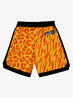 Moisture-Wicking Split Leopard Mixed Sport Shorts