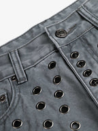 Cut-Out Rivet Jeans