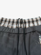Double Waist Plaid Sweatpants