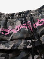 Y2K Camo Pink Print Barrel Sweatpants