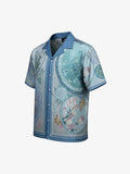 Porcelain Floral Camp Collar Boxy Shirt