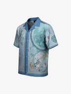 Porcelain Floral Camp Collar Boxy Shirt