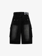 Cargo Multi-Pocket Denim Jorts