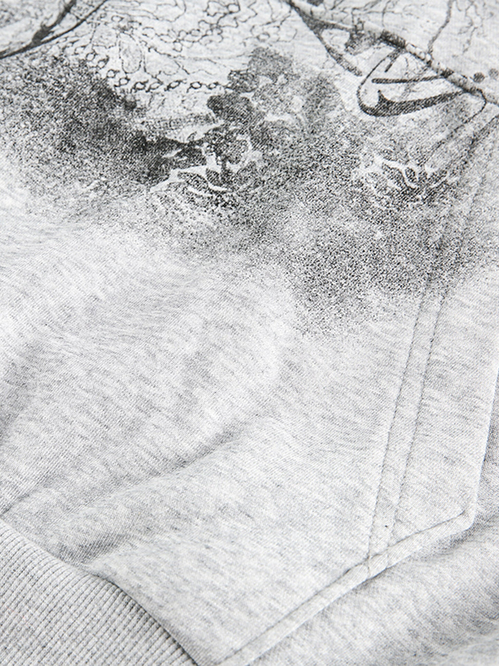 Detachable Fur Collar Printed Cardigan Half-Zip Hoodie