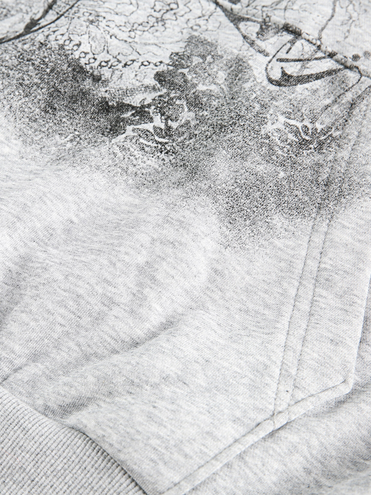 Detachable Fur Collar Printed Cardigan Half-Zip Hoodie