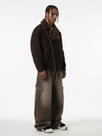 Vintage Washed Workwear Barrel Jeans - 2593