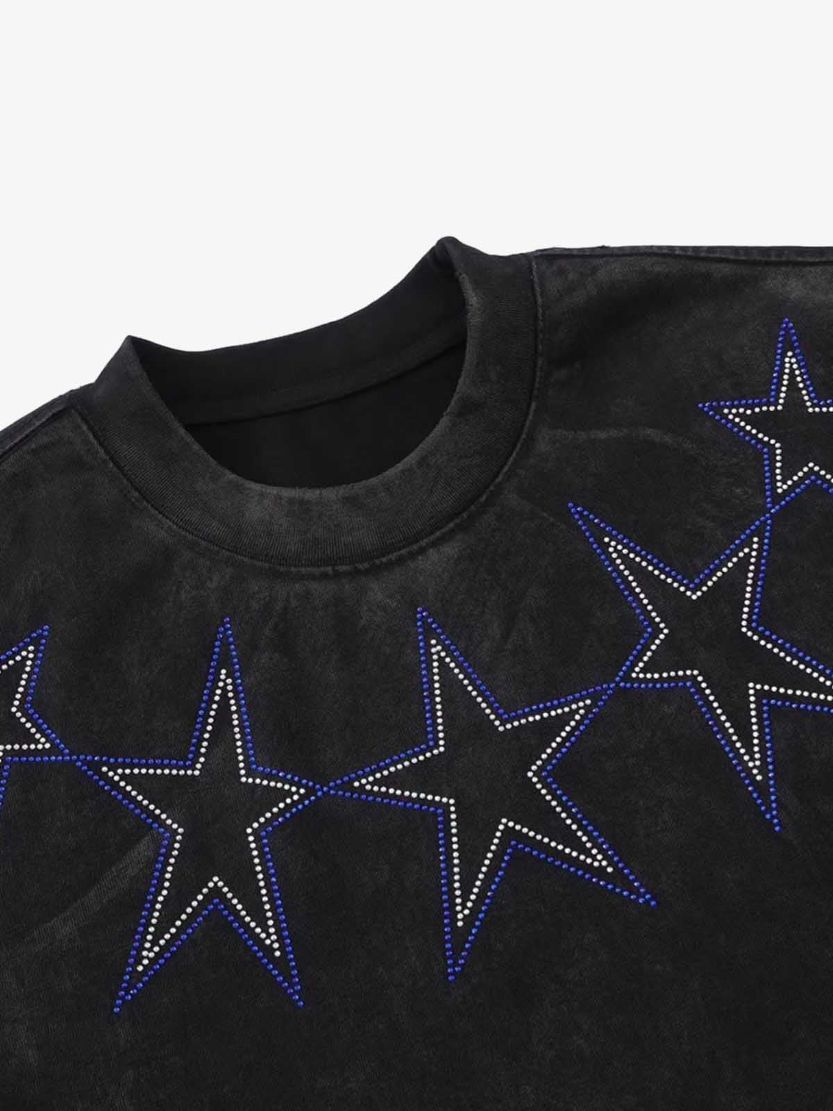 Rhinestone Star Graphic T Shirt