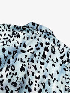 Vintage 3D Leopard Head Camp Collar Boxy Shirt