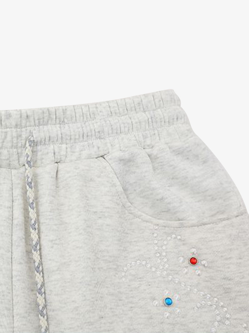 Rhinestone Graphic Knit Shorts
