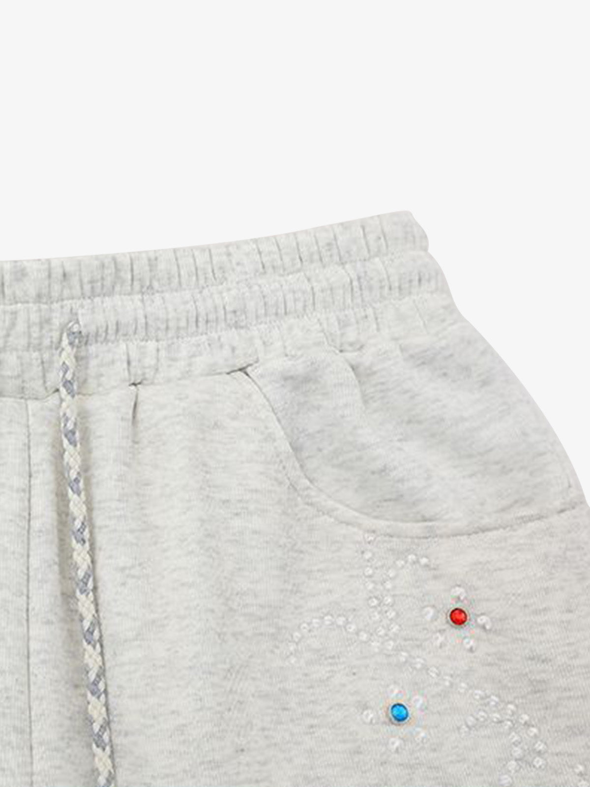 Rhinestone Graphic Knit Shorts