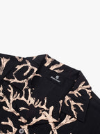 3D Textured Embossed Camp Collar Boxy Shirt
