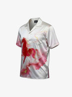 Horse Print Camp Collar Boxy Shirt