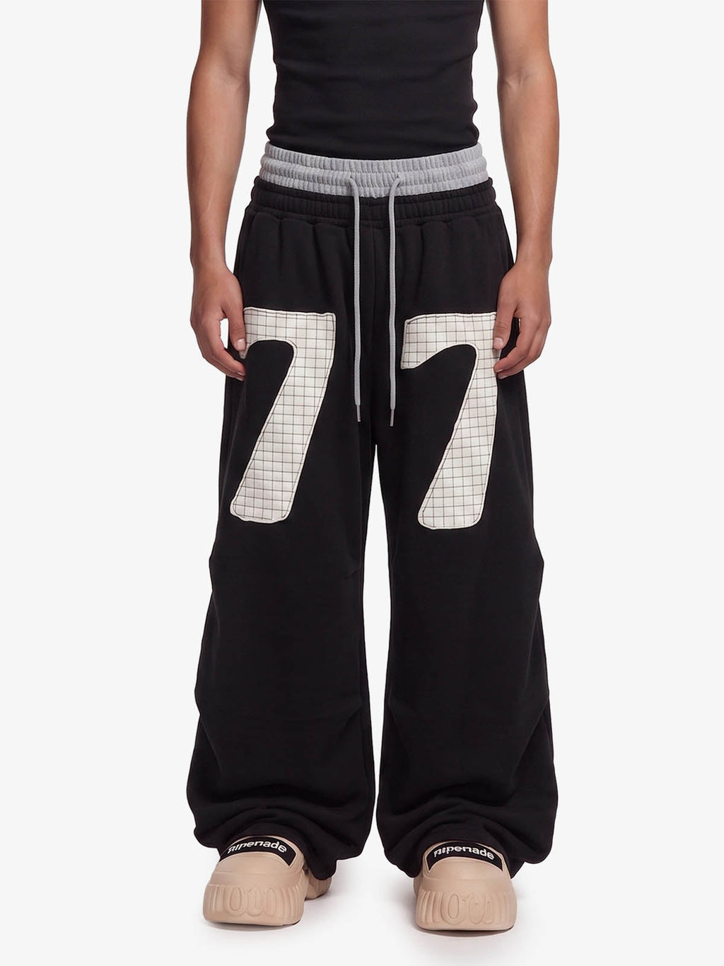 Double-Waisted Ruched Sweatpants