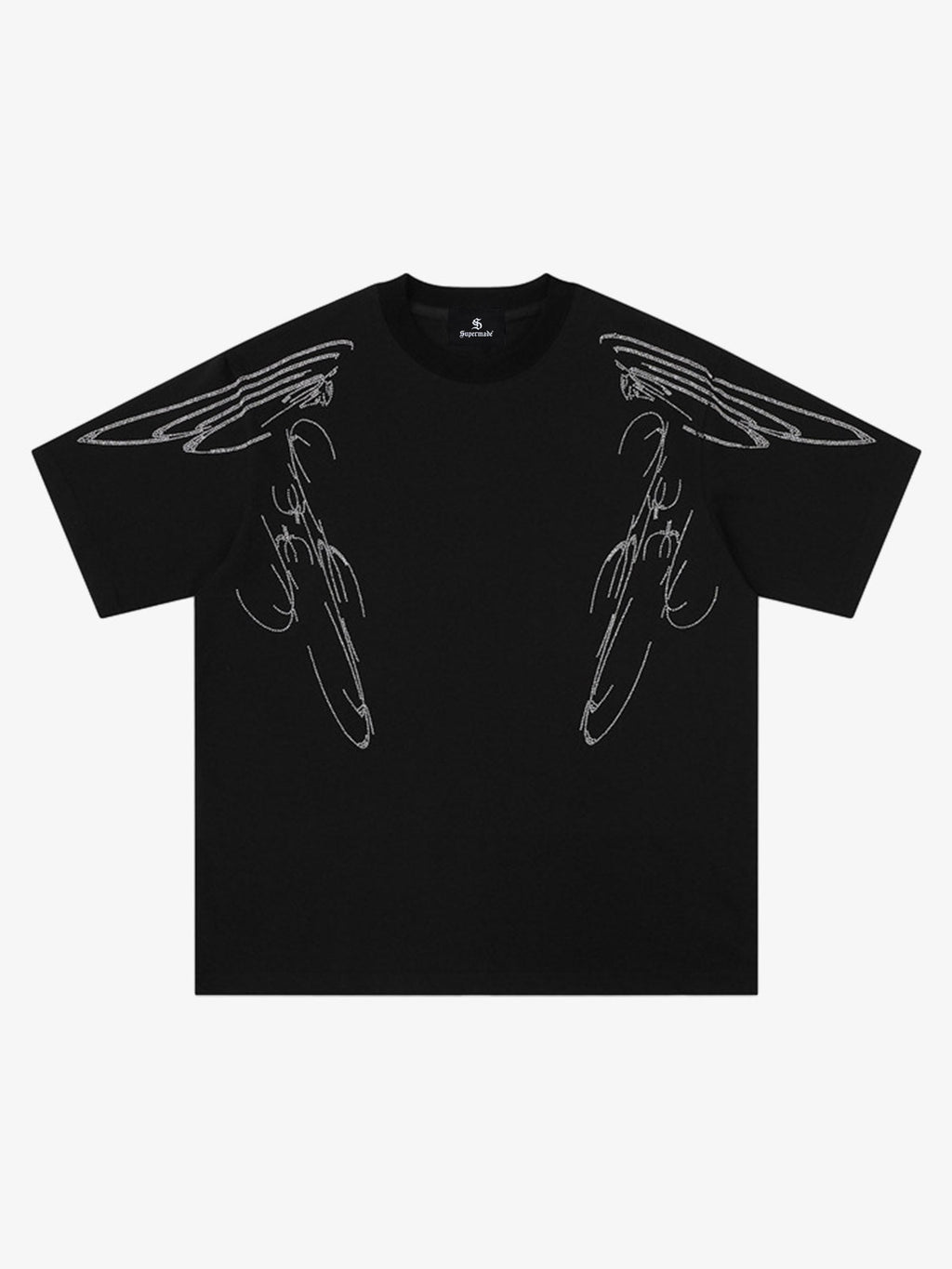 Y2K Cyber Aesthetic Rhinestone Graphic T-Shirt