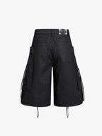 High-Waisted Cargo Shorts