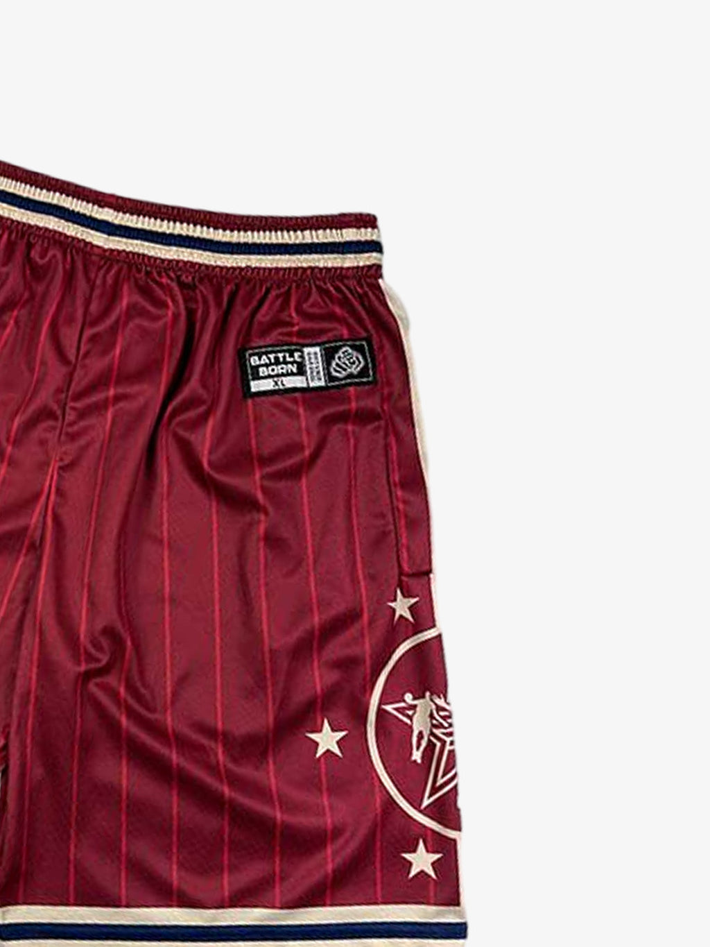 Star Crest Striped Soccer Shorts
