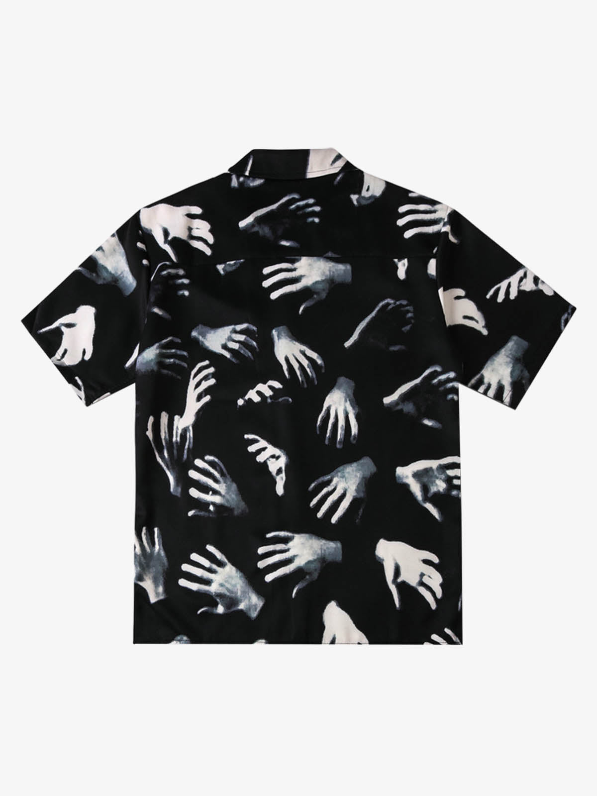Gothic Ghost Hands Camp Collar Boxy Shirt