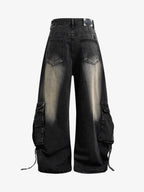 Deconstructed Multi-Pocket Cargo Jeans