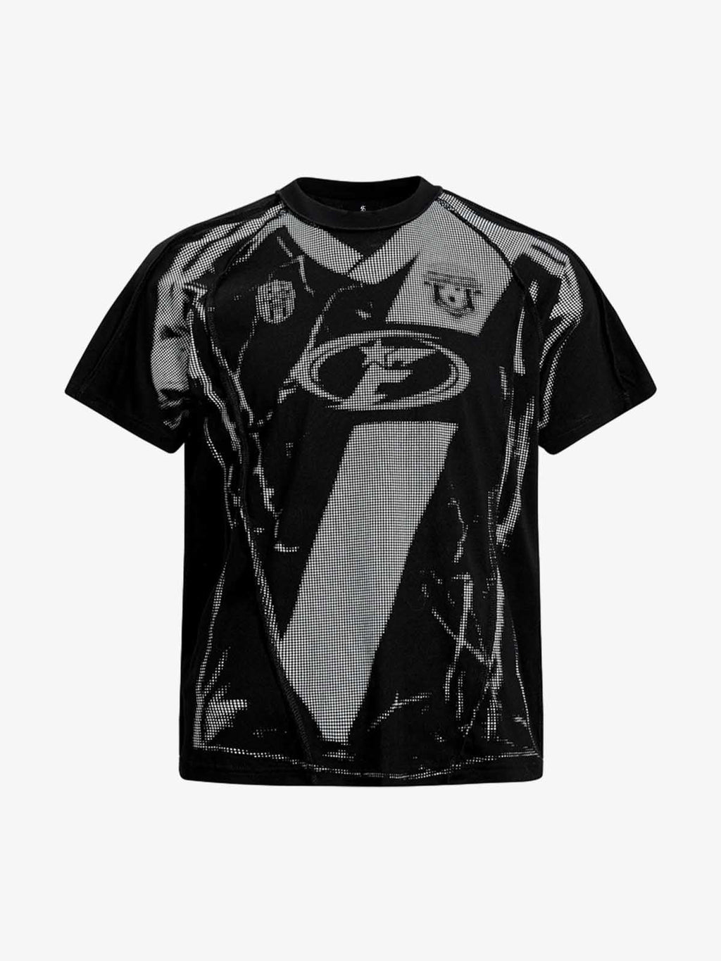 Supermade Trompe L'oeil Halftone Jersey Graphic T-Shirt