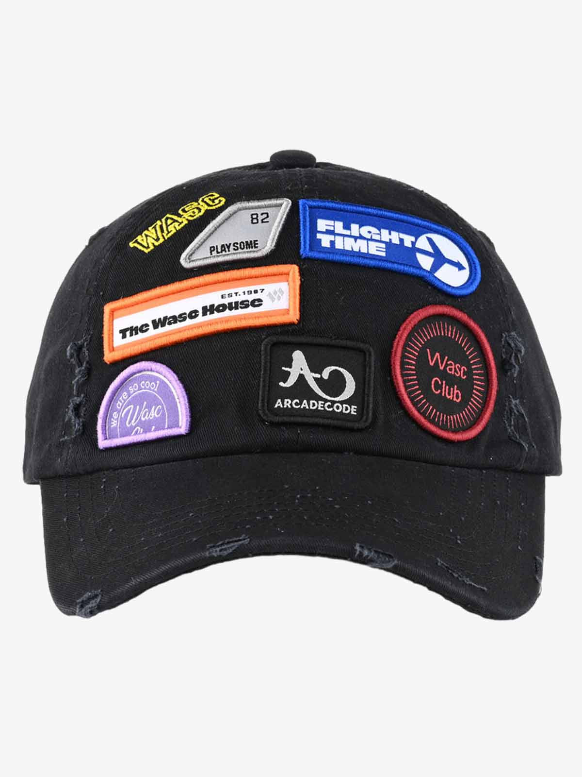 Vintage Distressed Washed Multiple Embroidered Patchwork Baseball Cap