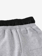 Layered Double-Waistband Wide-Leg Sweatpants