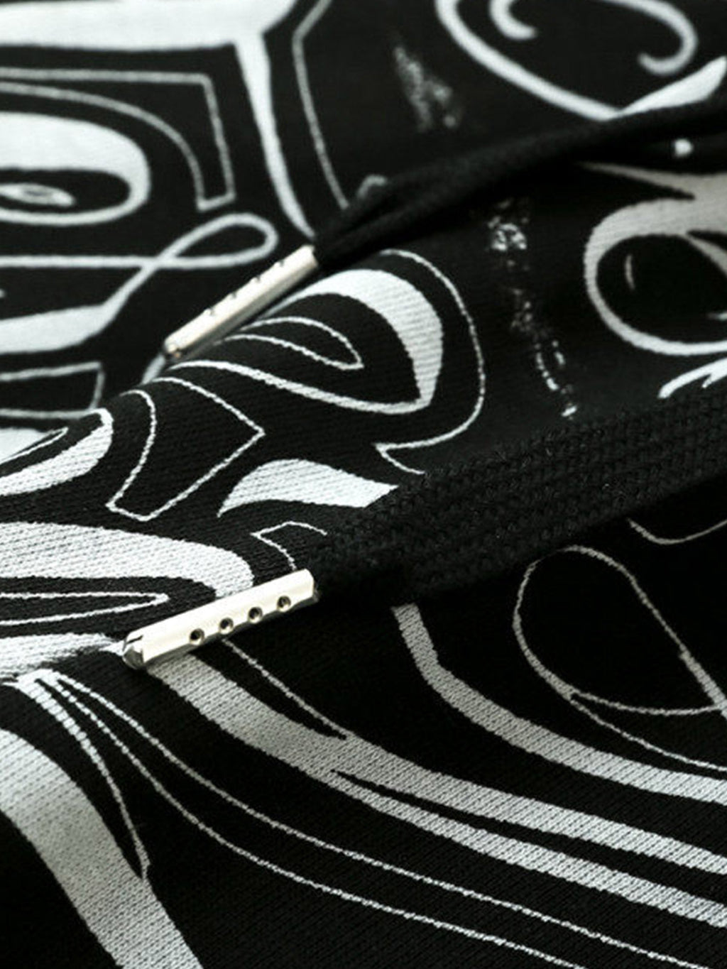 Black & White Graphic Lounge Shorts