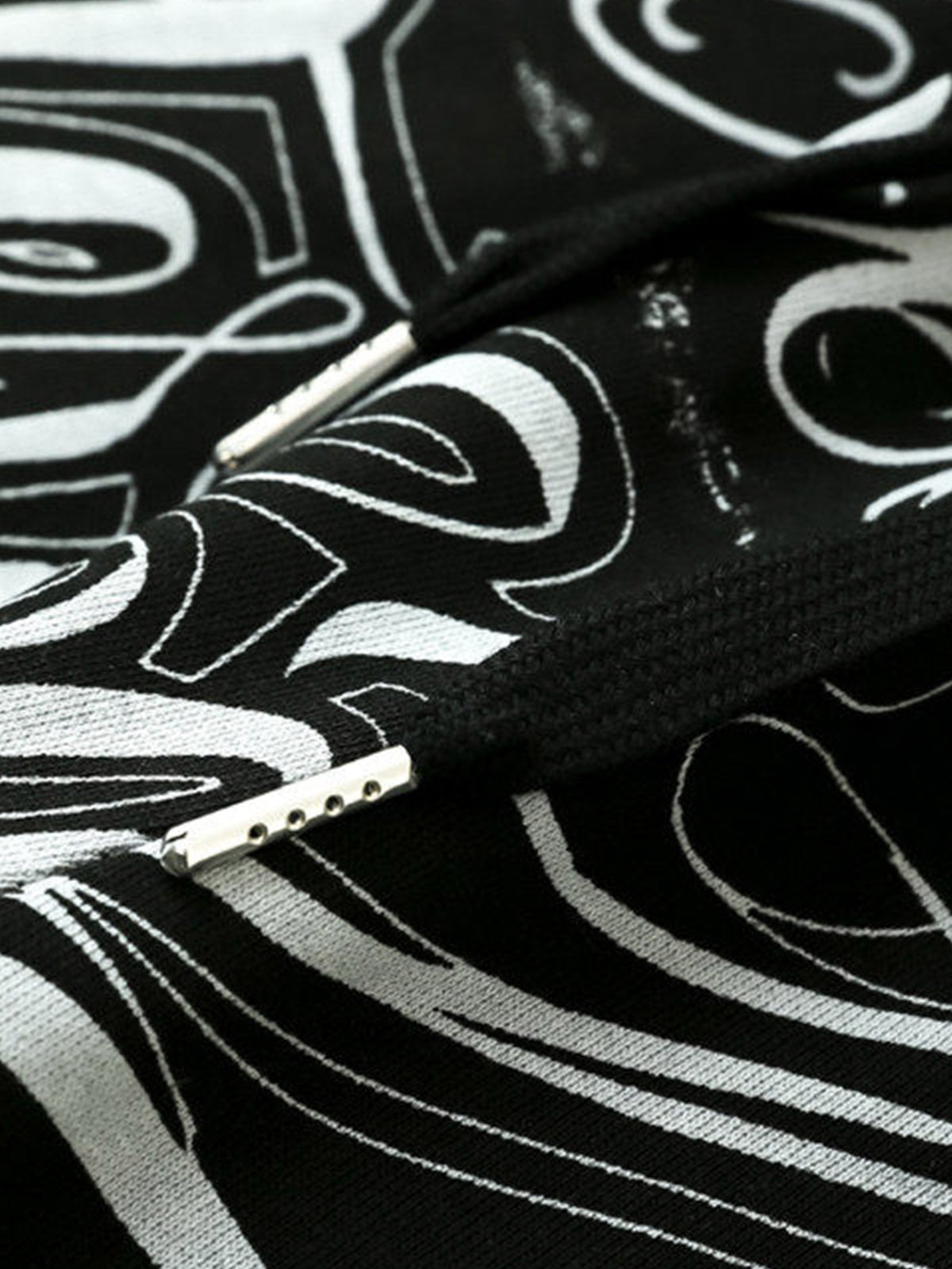 Black & White Graphic Lounge Shorts