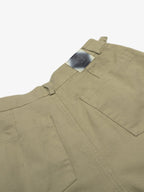 Urban Techwear Side Buckle Layered Hem Cargo Shorts