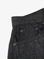 Patchwork Stud Denim Shorts