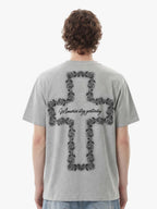Rose Cross Slogan Graphic T-Shirt