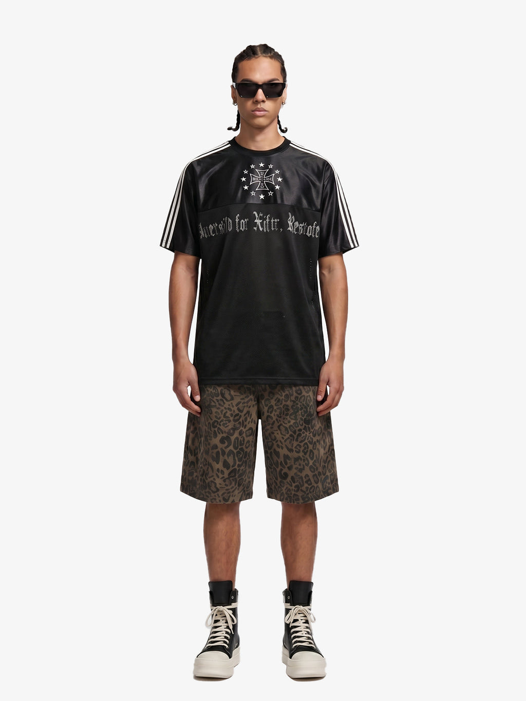Supermade Gothic Chrome Mixed-Media Retro Jersey