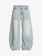 Denim Washed Distressed Barrel Jeans - 2511