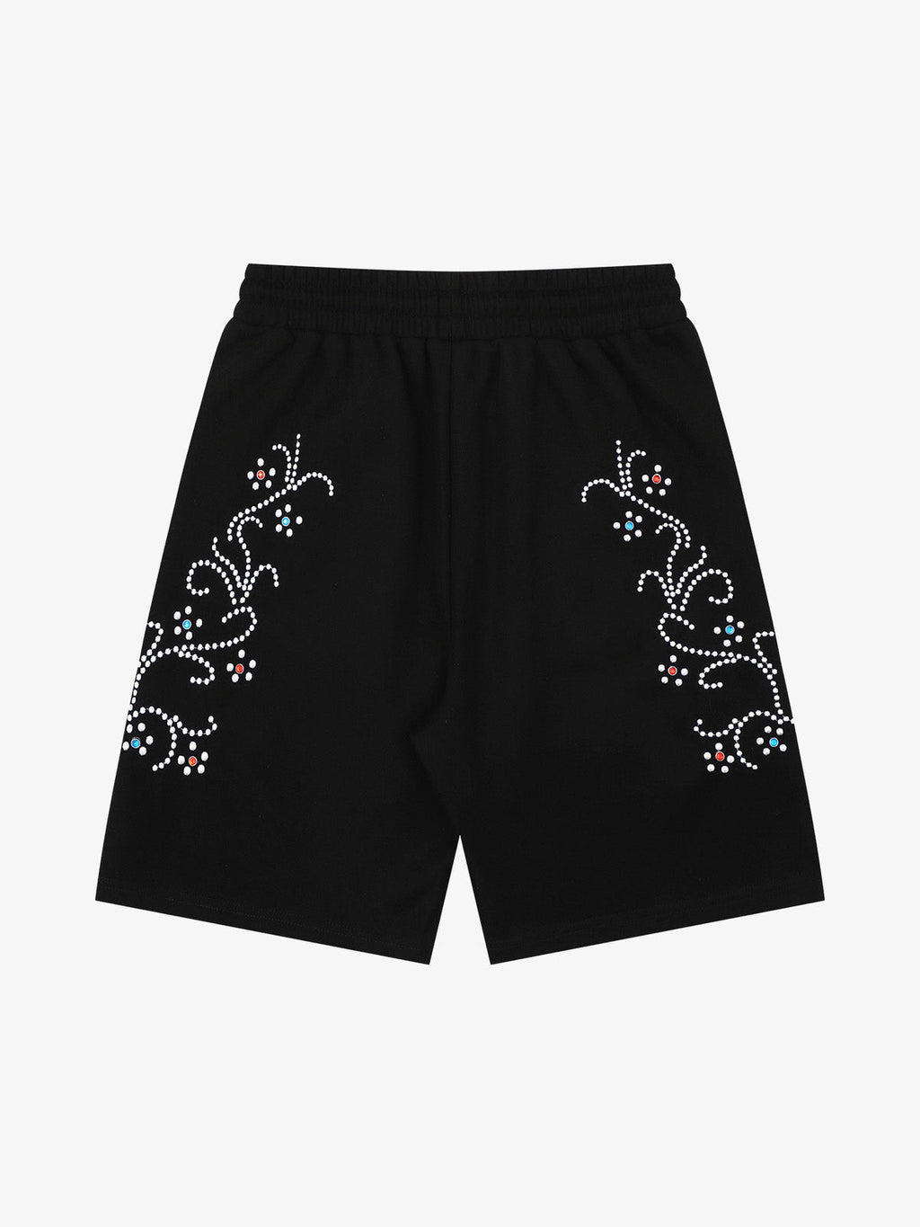 Rhinestone Graphic Knit Shorts