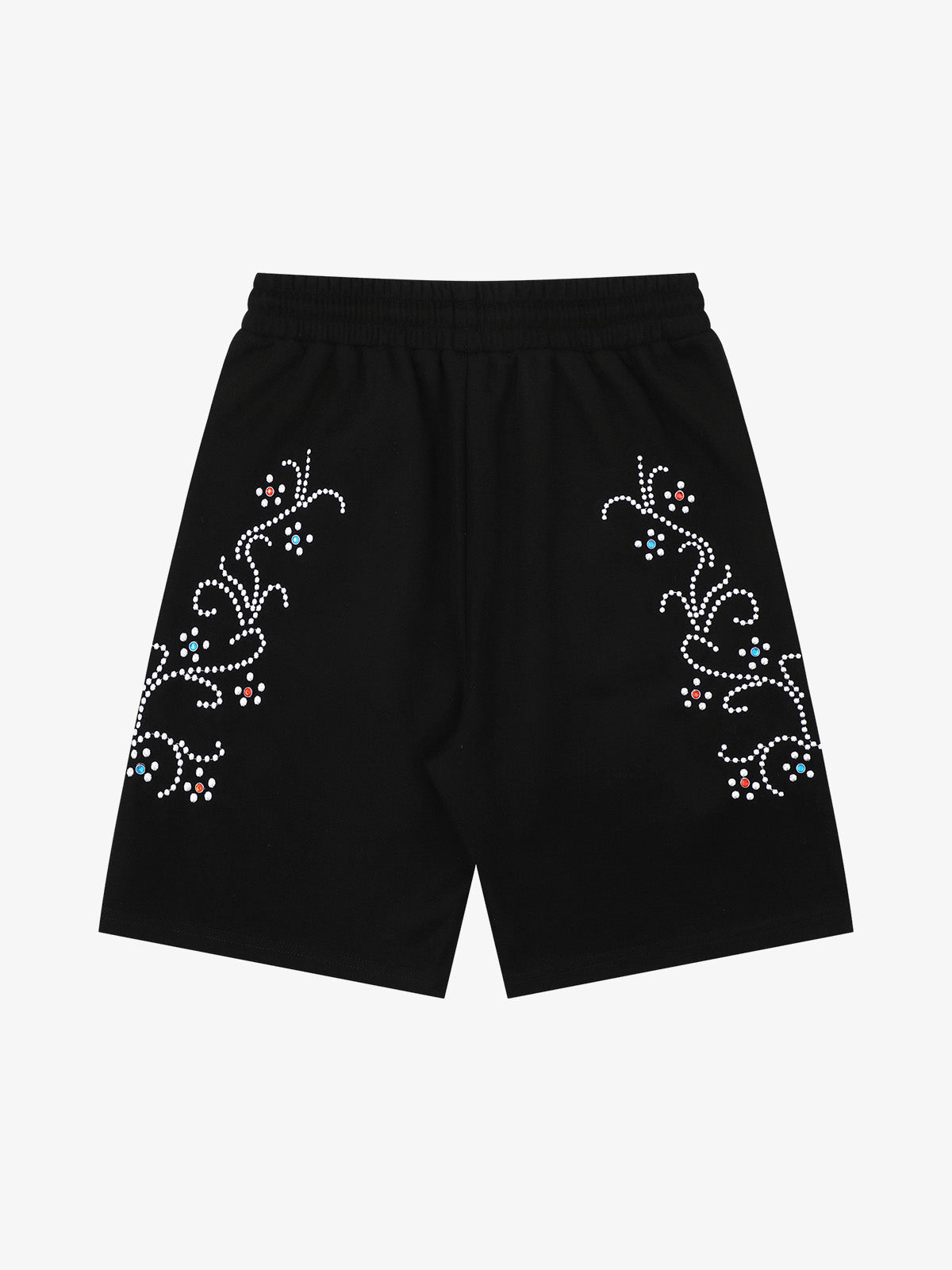 Rhinestone Graphic Knit Shorts