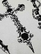 Gothic Cross Graphic Knit T Shirt
