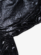 Glossy Faux Leather Cargo Shorts