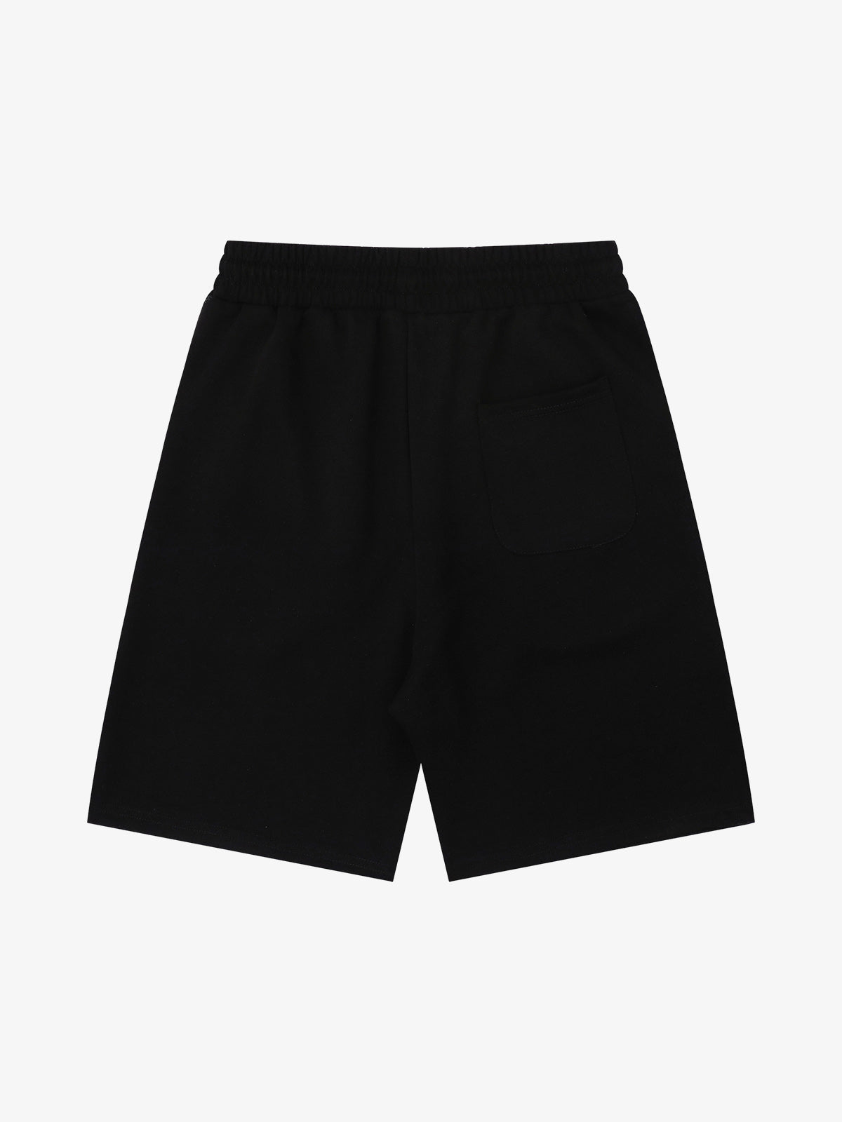 Stamp Print Patch Pocket Knit Shorts