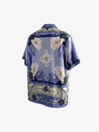 Vintage Baroque Floral Camp Collar Boxy Shirt