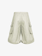 Military Cargo Wide-Leg Shorts