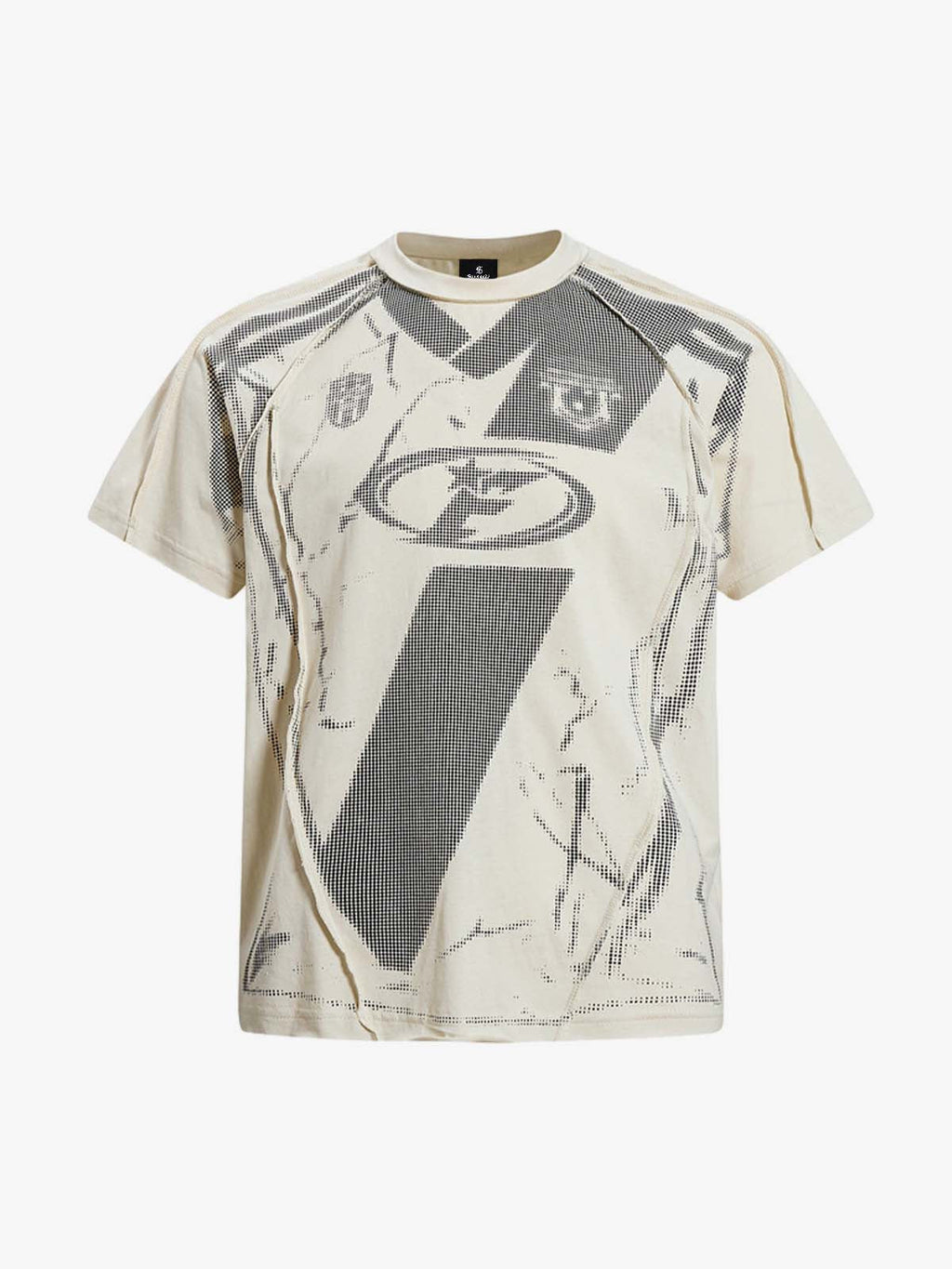 Supermade Trompe L'oeil Halftone Jersey Graphic T-Shirt